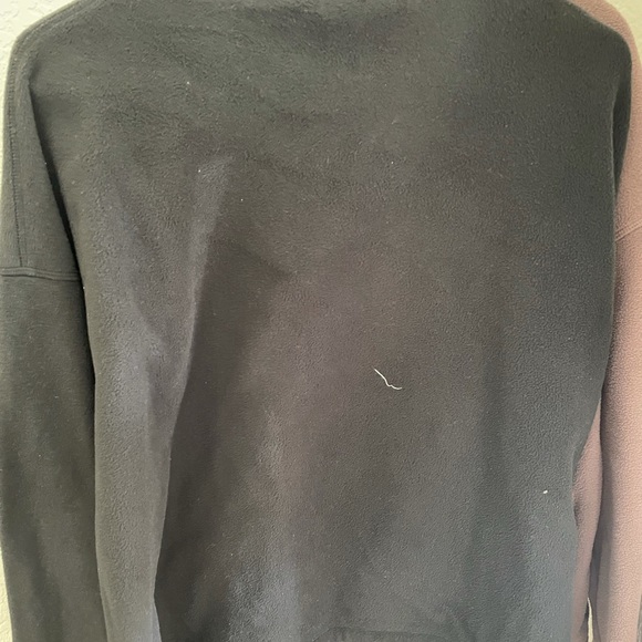 Pink polar fleece half zip black size large - Picture 3 of 3